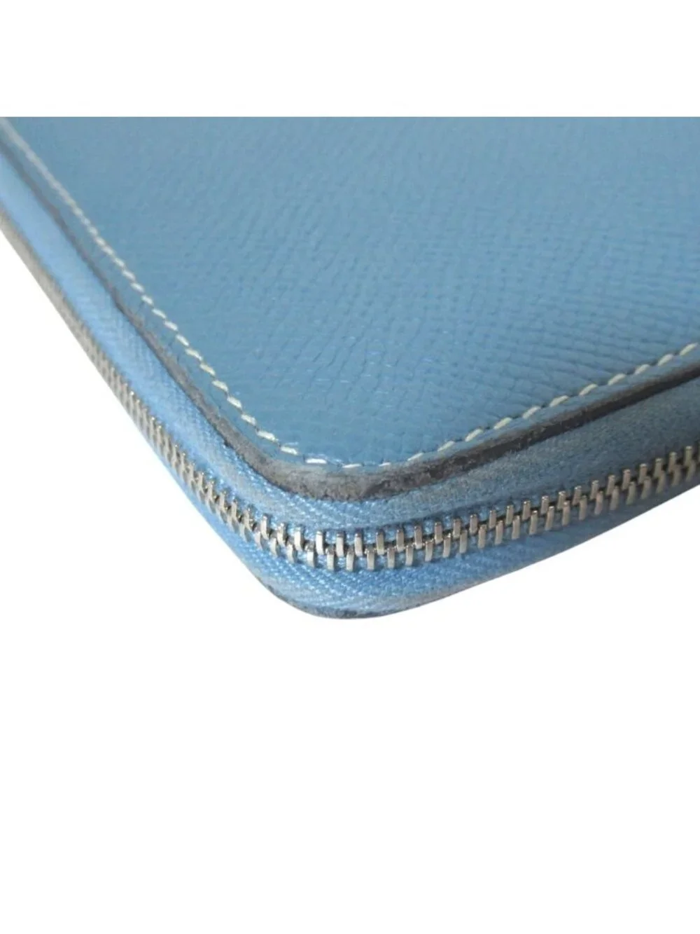 Hermes Veau Epsom Agenda Zip Around Notebook Cover Blue Jean